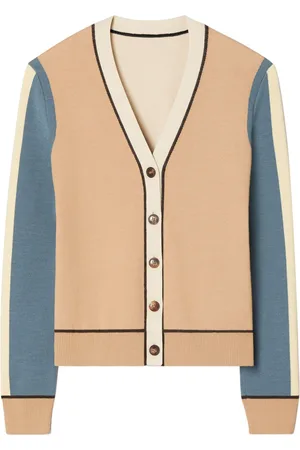 Tory Burch Color-block wool cardigan
