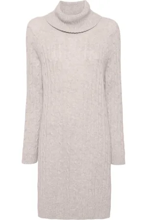 N.PEAL Cable-knit roll-neck jumper