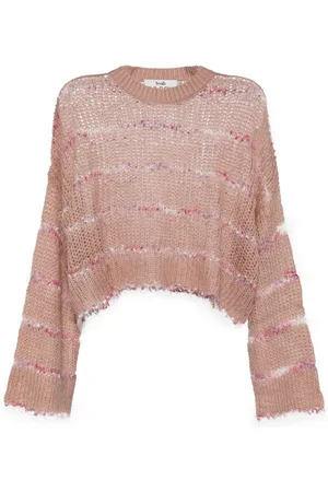 B+AB Round-neck long-sleeved knitted top