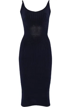 MUGLER V-neck midi dress