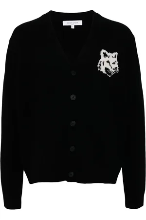 Maison Kitsuné Fox head intarsia comfort cardigan