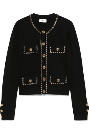 Elisabetta Franchi Chain-detail cropped cardigan