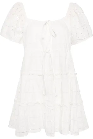 Ganni Broderie Anglaise layer dress