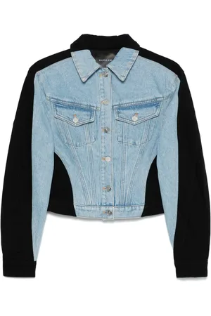 MUGLER Colour-block denim jacket