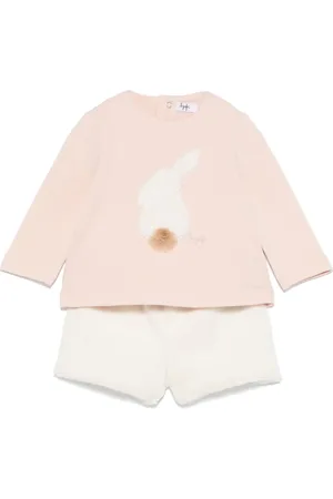 Il gufo Bunny-motif short set