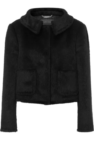 Alberta Ferretti Spread-collar faux-fur jacket