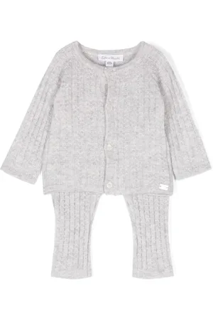 Tartine Et Chocolat Pointelle-knit cardigan and trousers