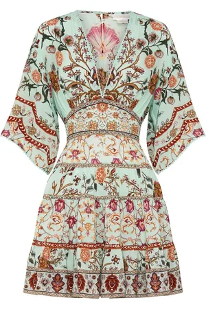 Camilla Printed tiered mini dress