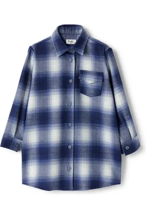 Il gufo Plaid-check flannel shirtdress