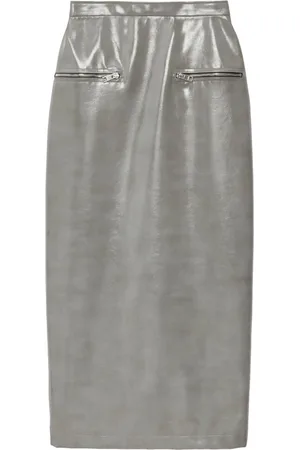 Msgm Glossy-finish maxi skirt