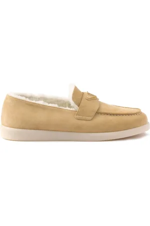 Prada Suede and shearling loafers