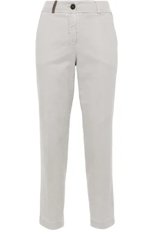 PESERICO SIGN Gabardine tapered trousers