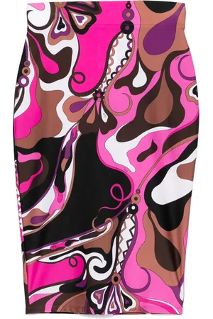 Puccini Abstract-print skirt