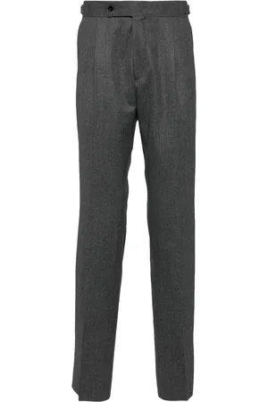 MAN ON THE BOON. Flannel wool-blend trousers