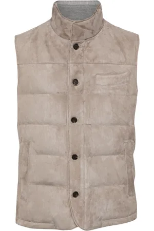 MAN ON THE BOON. Corduroy suede down jacket