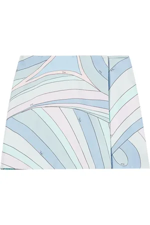 Puccini Iride-print silk mini skirt