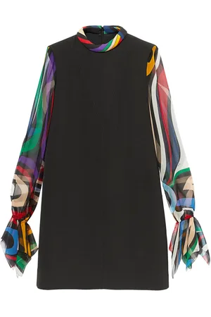 Puccini Marmo-print mini dress