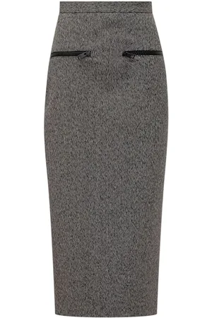 Msgm Zip-fastening midi skirt