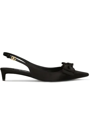 Dolce & Gabbana 30mm Bow detailing slingback pumps