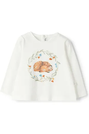 Il gufo Reindeer print long-sleeved T-shirt