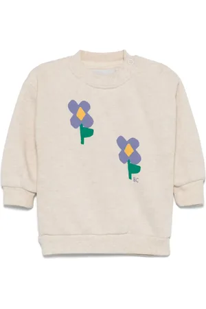 Bobo Choses Pansy flower sweatshirt