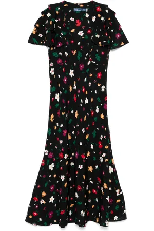 Ralph Lauren Floral-print silk dress
