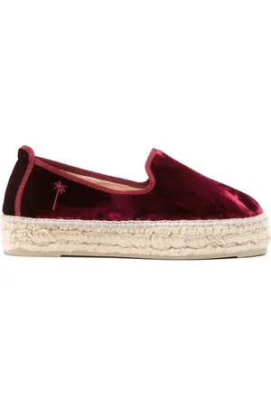 MANEBI Double-sole velvet espadrilles