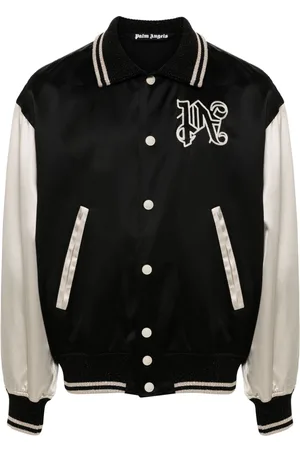 Palm Angels Gothic-logo varsity jacket