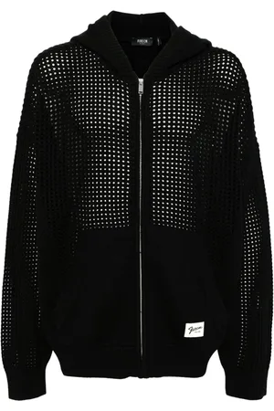 FIVE CM Open-knitted hooded cardigan