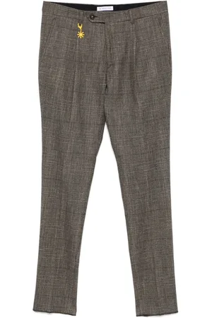 Manuel Ritz Plaid-check trousers