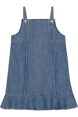 Ganni Flared-hem denim mini dress