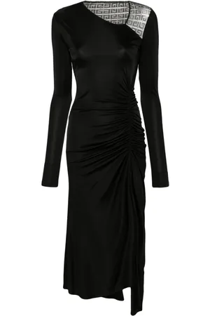 Givenchy 4G-lace asymmetric midi dress