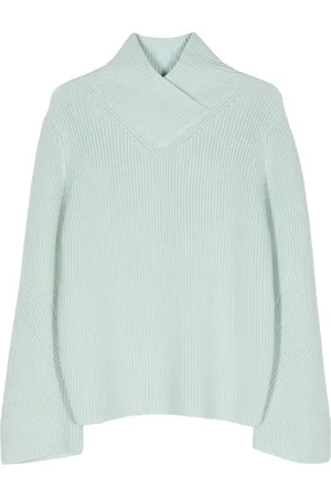 FORTE FORTE Crossover-neck chunky-knit jumper