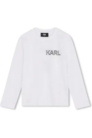 Karl Lagerfeld Graphic-print cotton long-sleeve T-shirt
