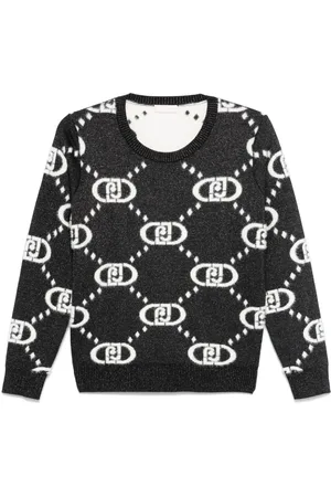Liu Jo Monogram-jacquard sweater