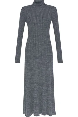 Moncler Logo-patch wool maxi dress