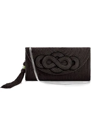 SHANGHAI TANG Braided Knot clutch bag