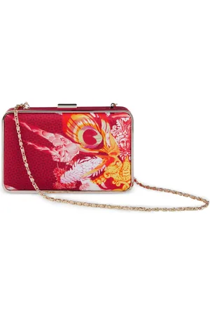 SHANGHAI TANG X Jacky Tsai Flower Dragon clutch bag