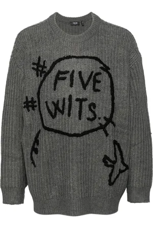 FIVE CM Graphic-print long-sleeved jumper