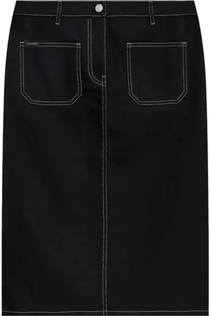 Courrèges Denim straight skirt