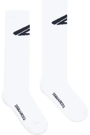 Dsquared2 Intarsia knitted-logo ribbed socks