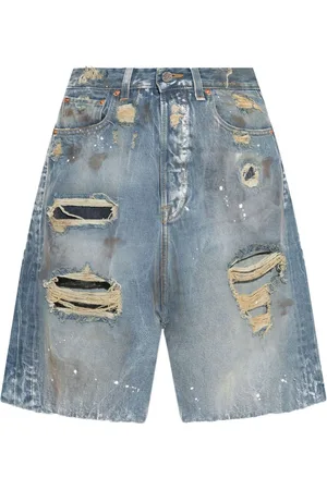 Vetements Distressed denim shorts
