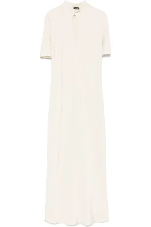 Kiton Keyhole-neck midi dress