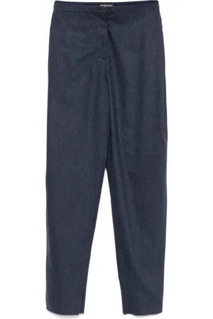 Emporio Armani Mélange-effect trousers