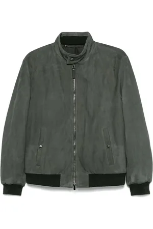 CANALI Leather bomber jacket
