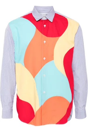 Comme des Garçons Curved patchwork shirt