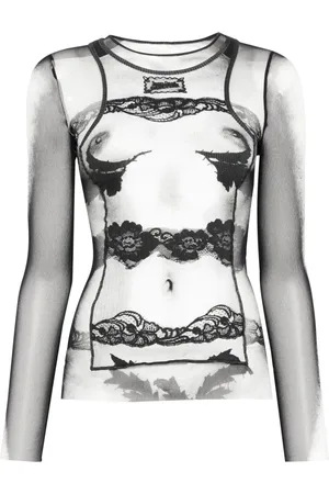 Jean Paul Gaultier The Body Lace Marinére top