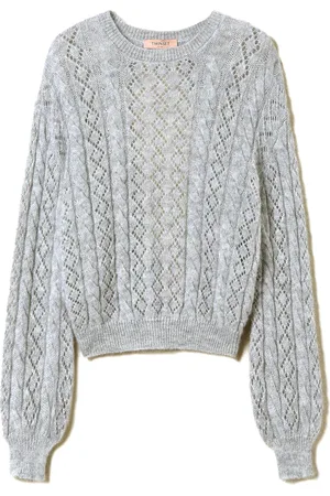Twin-Set Cable-knit open-back jumper