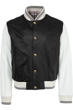Thom Browne Leather varsity jacket