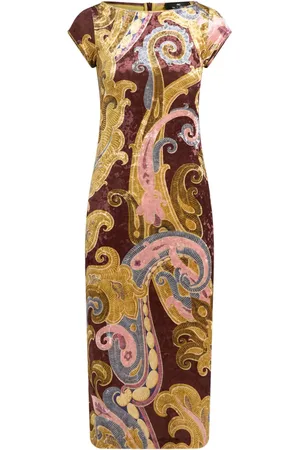 Etro Paisley-printed chenille dress